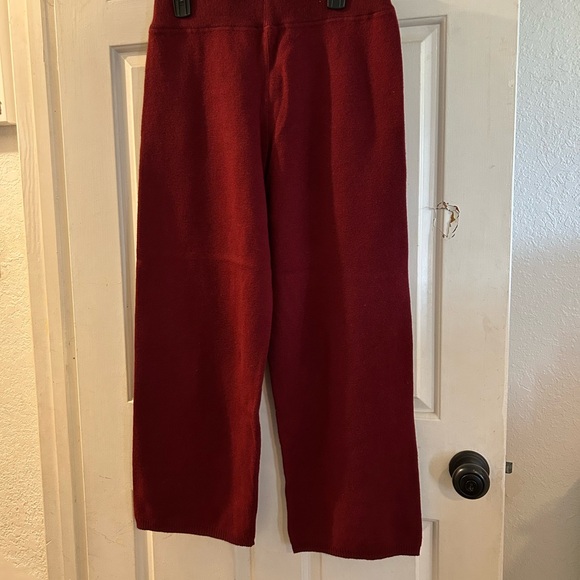 J. Crew Wide-Leg Knit Pants in Deep Red - Picture 3 of 4